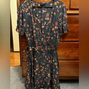 LUCKY BRAND Floral Grey Dress SzM